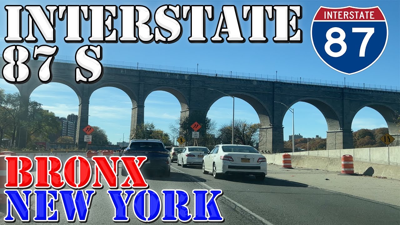 I-87 South - Bronx - New York City - 4K Highway Drive