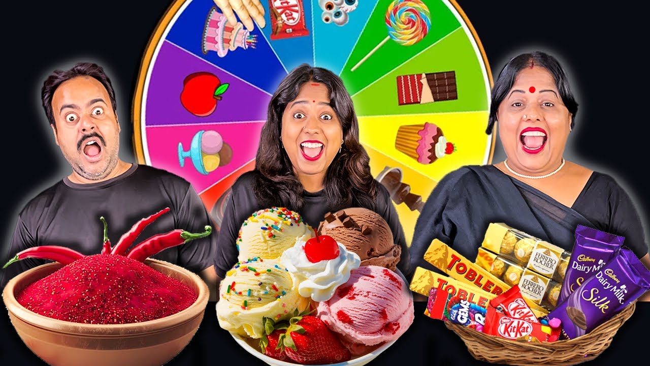 MYSTERY WHEEL FOOD CHALLENGE BY INDIAN EATING SHOW | EXTREME FUNNY FOOD CHALLENGE VIRAL VIDEO