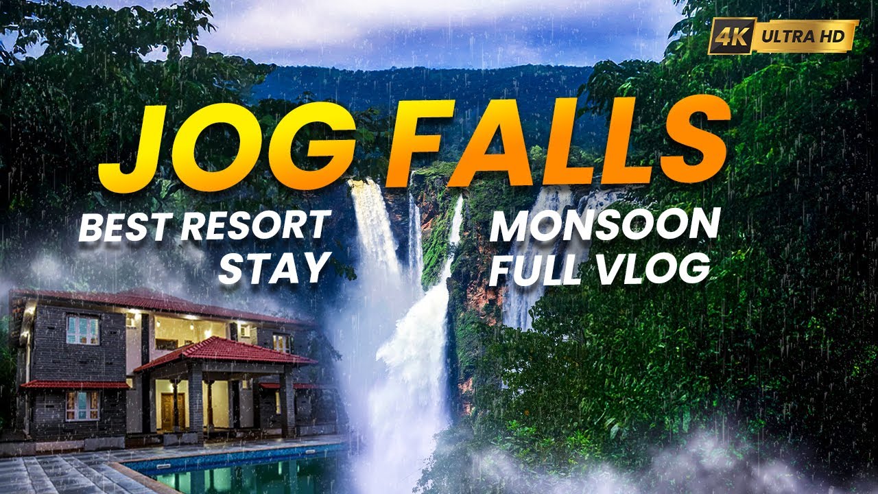 Epic Monsoon Ride to Jog Falls 🌧️ | Best Resort Stay & 4K Travel Vlog