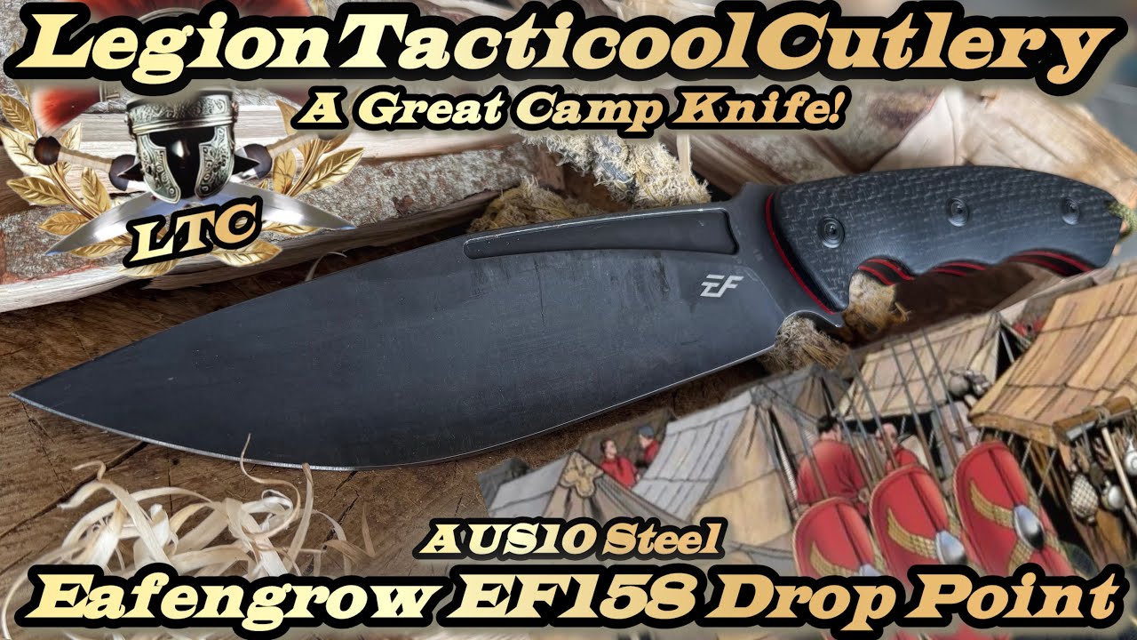 Eafengrow EF158 in AUS10 Steel Drop point/leaf blade.