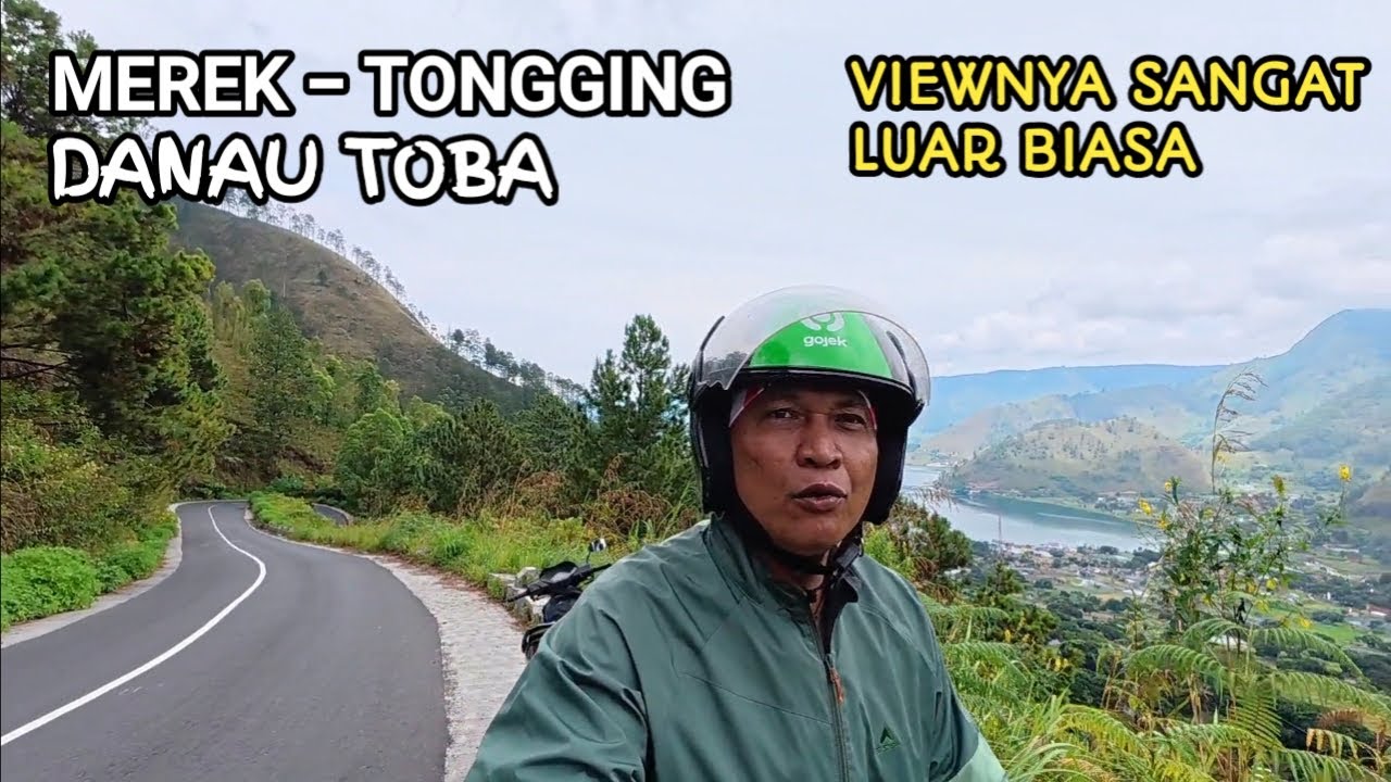VIEWNYA SANGAT LUAR BIASA JALAN LINTAS MEREK - TONGGING | DANAU TOBA | KARO | MOTOVLOG.