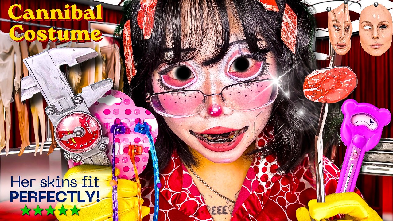 Clown turns You into a SKIN SUIT🤹🏻&zwj;♀️ for the MEAT Gala👠 ASMR Horror Roleplay ft @jun0buggz