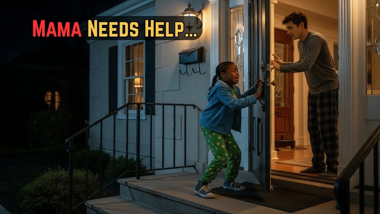 A Little Girl Knocked at Midnight “Mama Needs Help…”—The Widowed Billionaire  Lit Up All The Stree