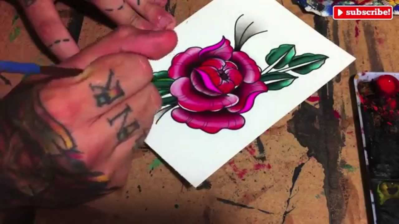 Speed Painting Watercolor: Drawing and Painting a Flower