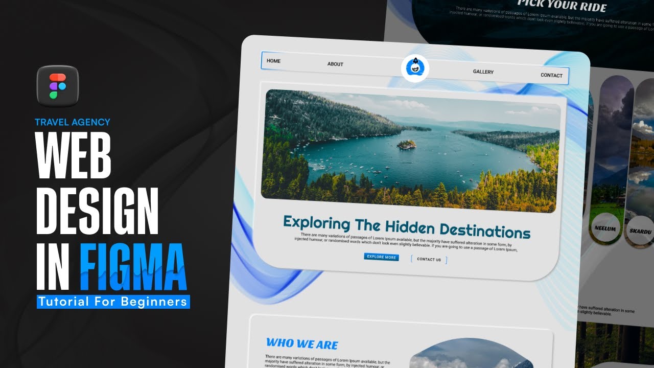 Best Figma Web Design for Modern Travel Agency Websites in 2024! Figma Web Design Tutorial