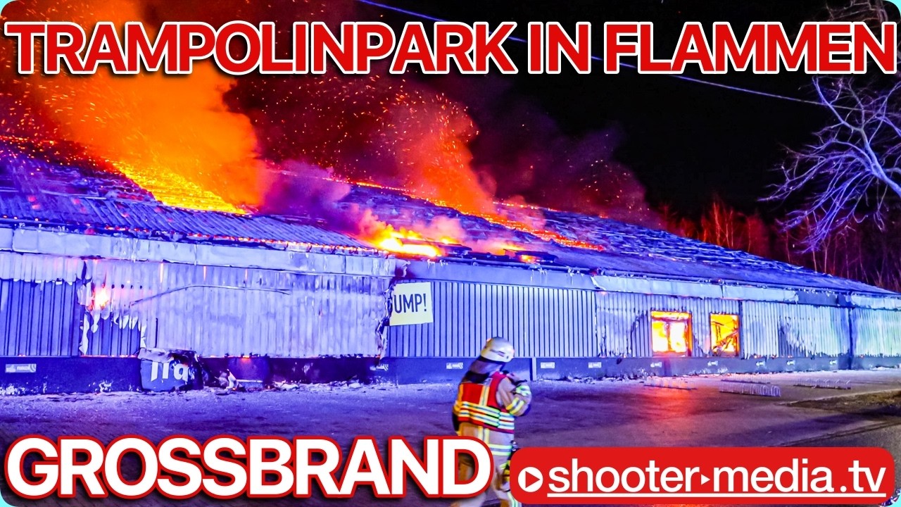 🔥🔥 TRAMPOLINPARK BRENNT in VOLLER AUSDEHNUNG 🔥🔥 | 🚒 Feuerwehr im Großeinsatz 🚒