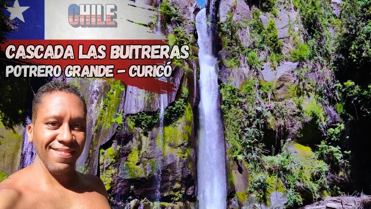 Hermosa Cascada en Chile - Las Buitreras - Curicó 🇨🇱