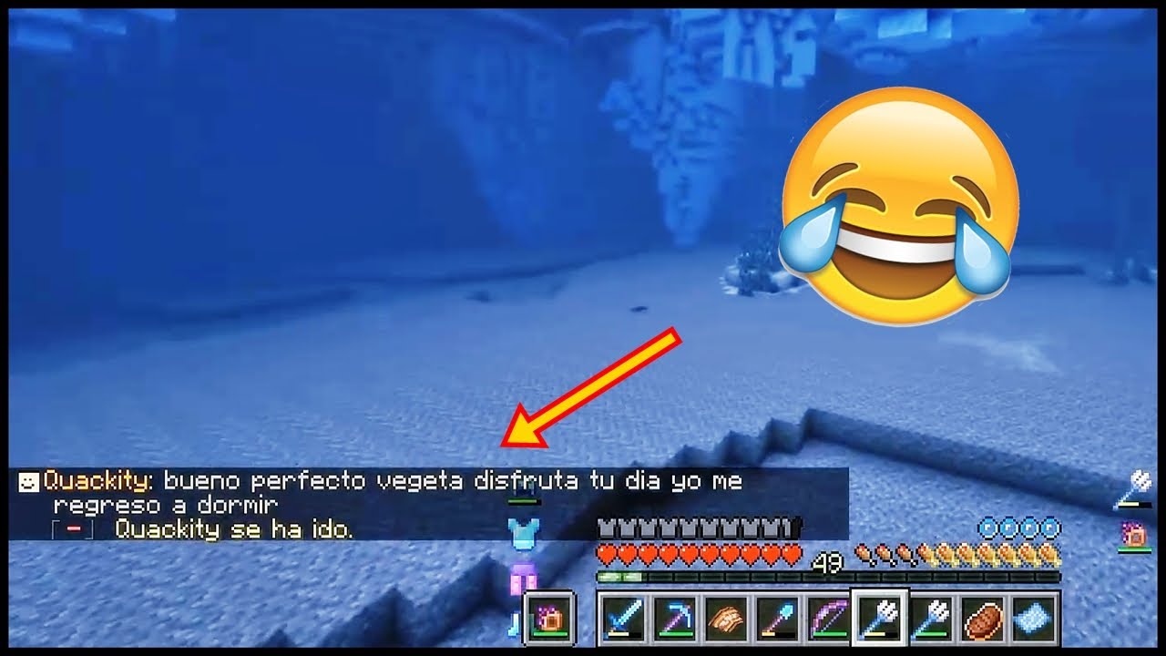 La reacci&oacute;n de VEGETTA cuando se conecta QUACKITY para decirle que se ir&aacute; a dormir 😂🤣 - KARMALAND 5