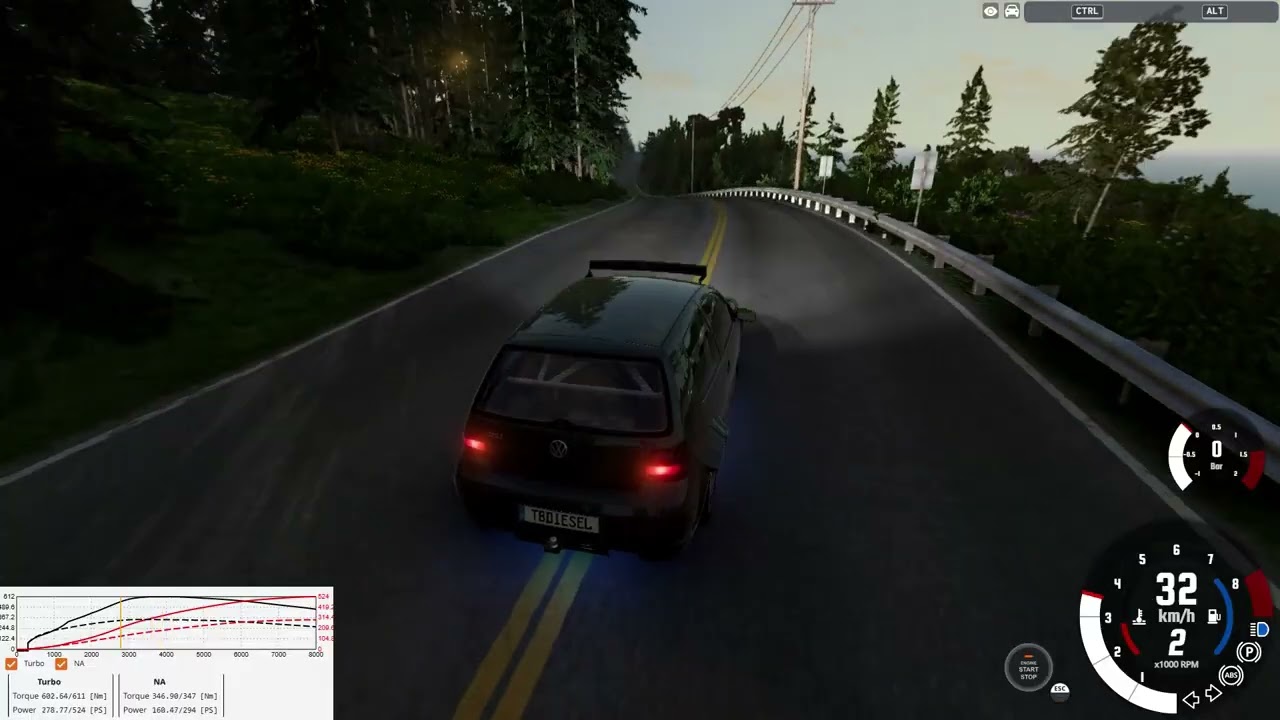 itsekokoama yli 500 hp vr6 Vw Golf syöttää liekkiä vähemmälläkin kaasulla