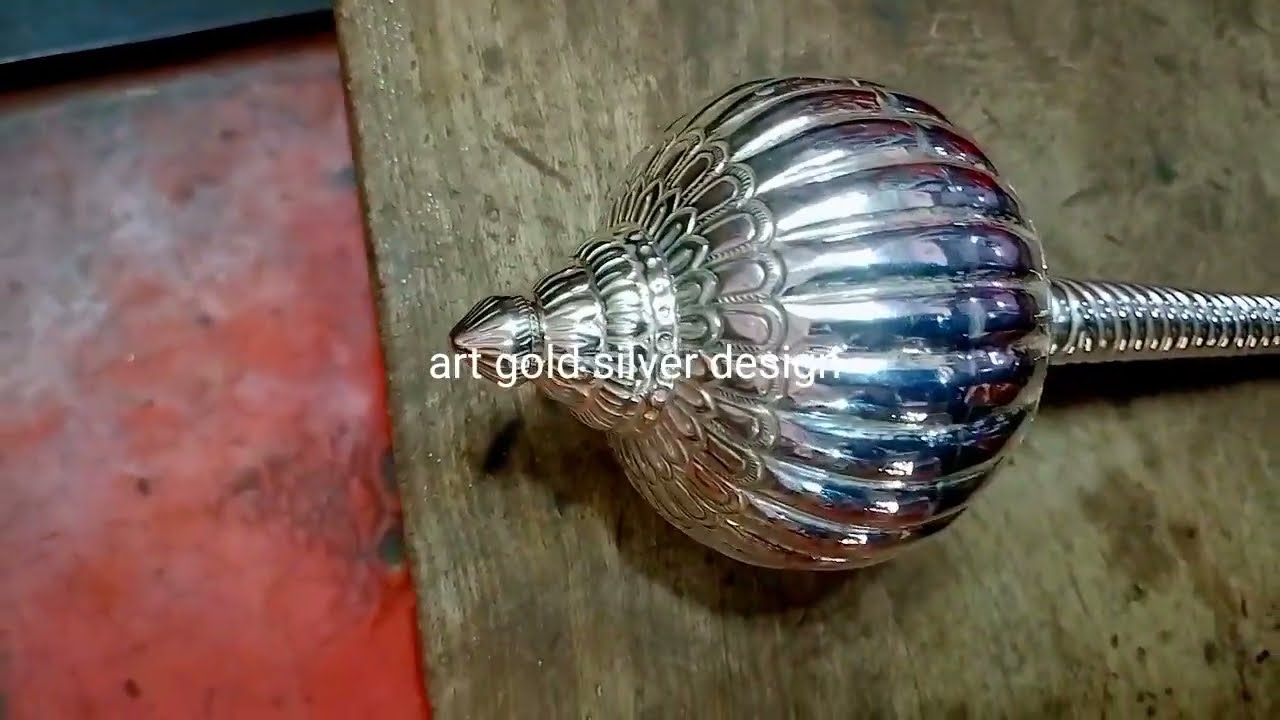 How to make gada for Hanuman// silver gada// chandi ki plate me bhagwan jiki gada banae// 