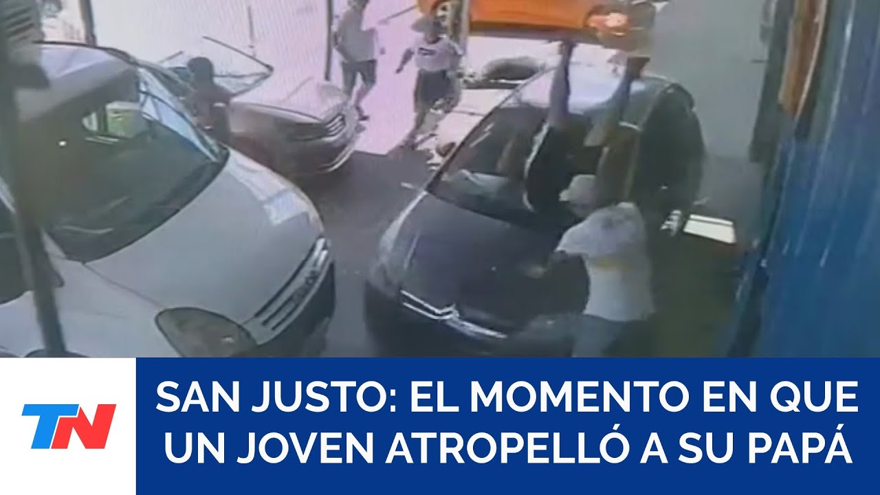El nuevo video del momento en el que un hombre atropelló a su padre tras una violenta discusión