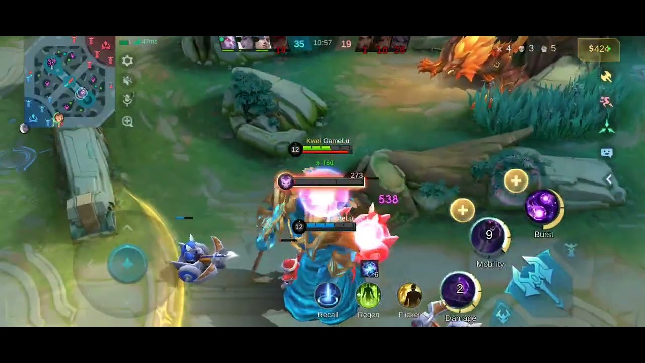 gameplay guinevere this match all most lose mlbb