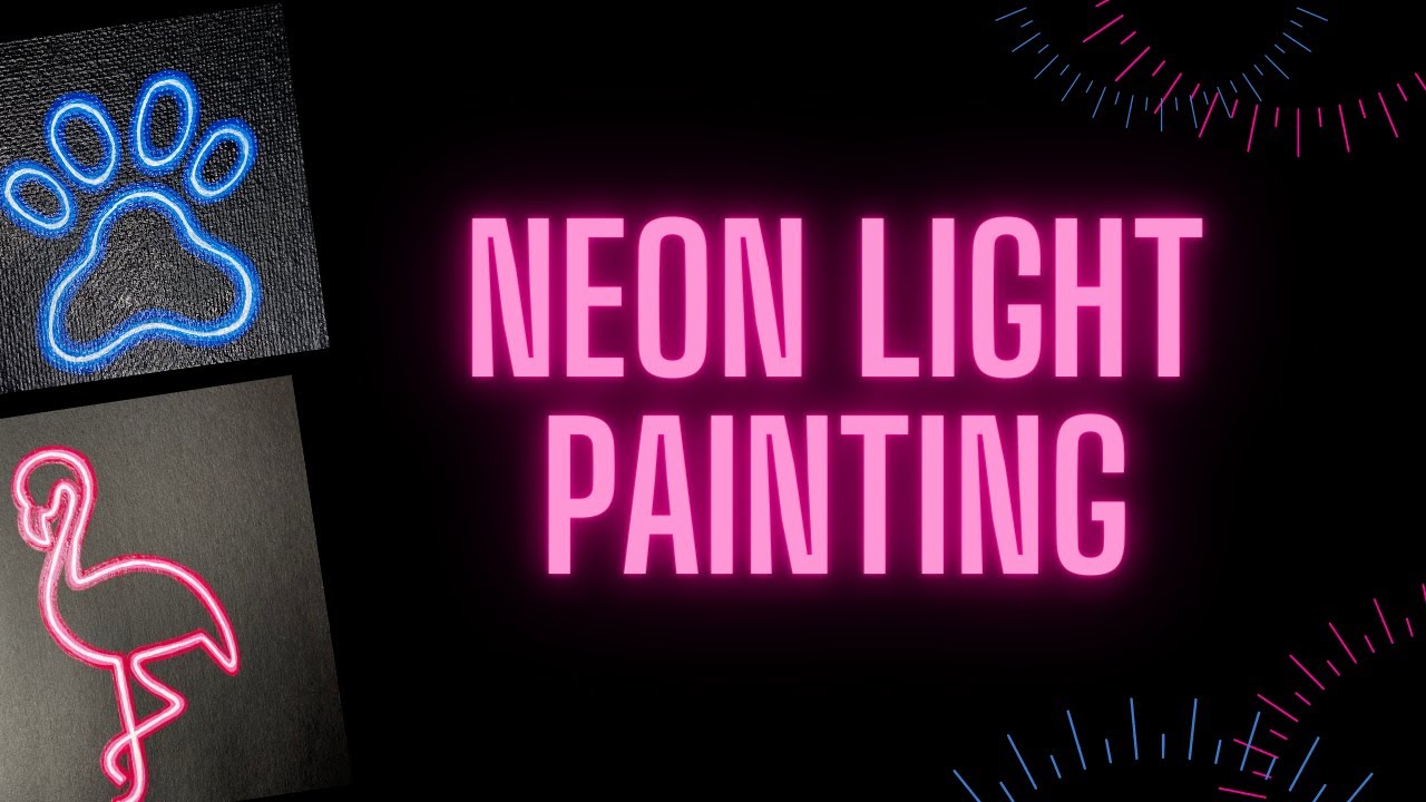 How to paint neon signs | DIY room decor | neon painting | step by step