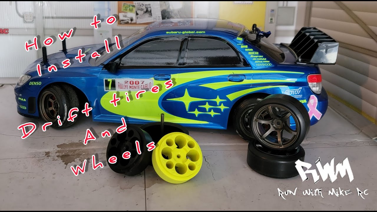 How to install RC Drift wheels and tire with MST tool