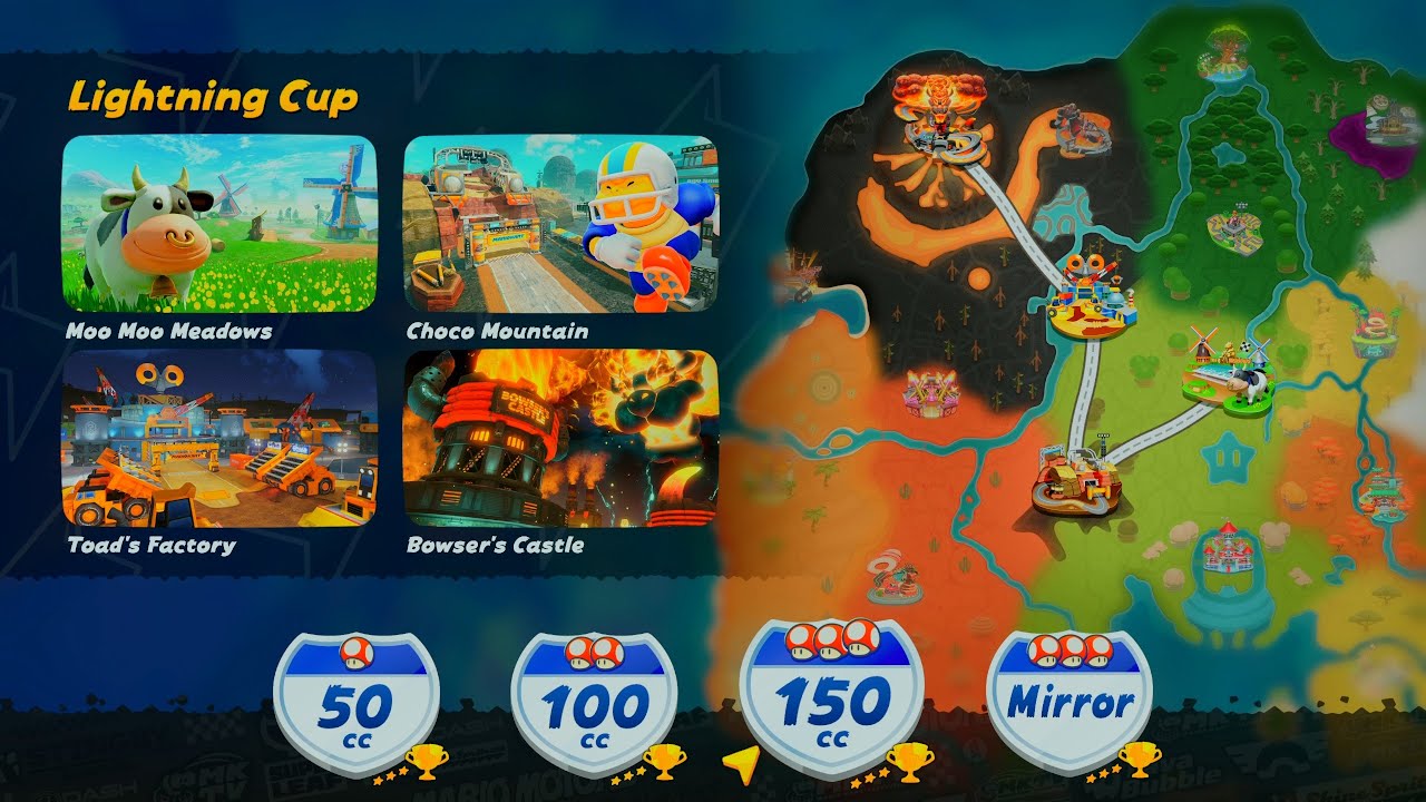 Lightning Cup 150cc – 3 Stars Run! | Mario Kart World [Switch 2]