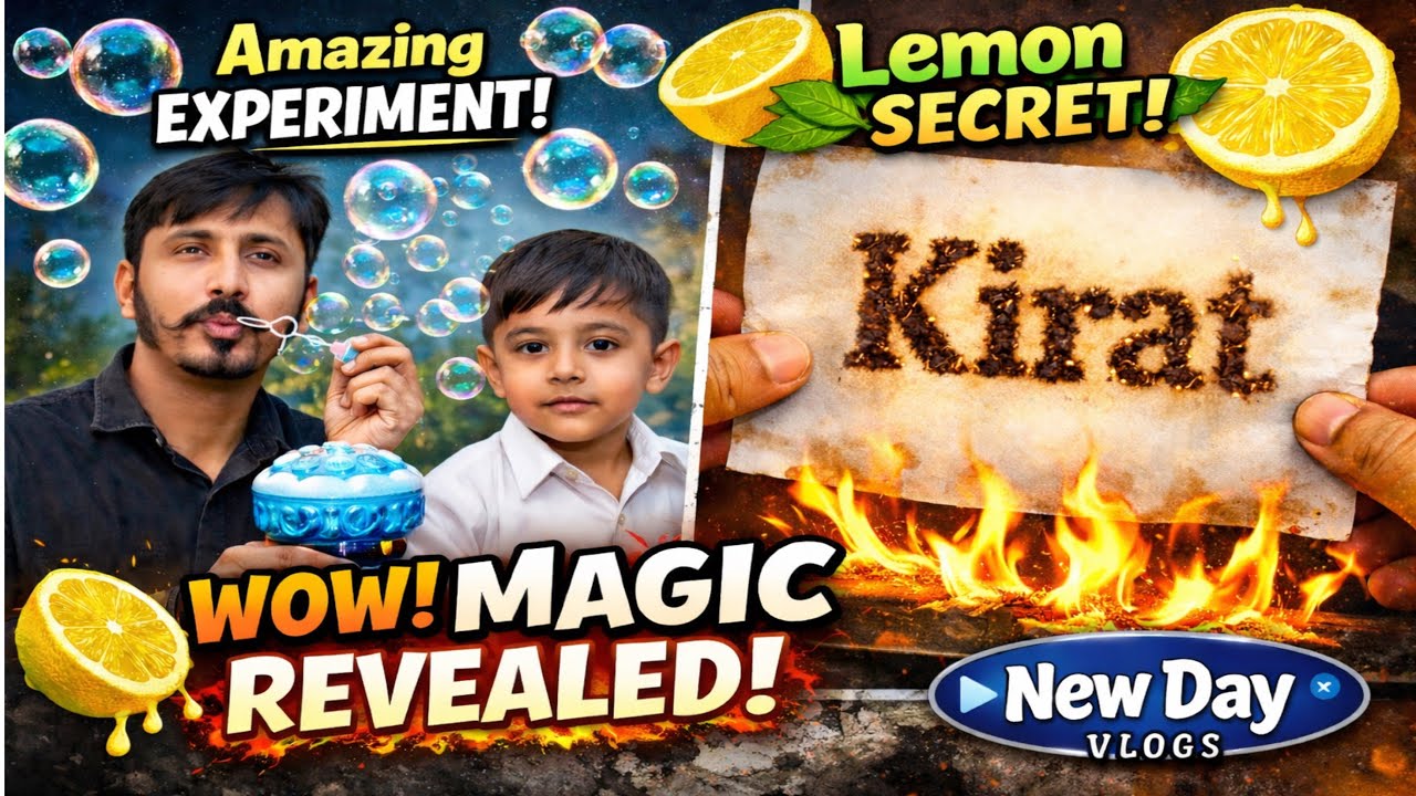 Sugar Water Bubble + Lemon Fire Experiment | Full Vlog #vlog #dailyvlog #newvideo #experiment 