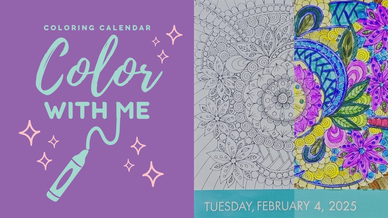 Daily Coloring Calendar 2025 | Color With Me [February 4] (Lo-fi)