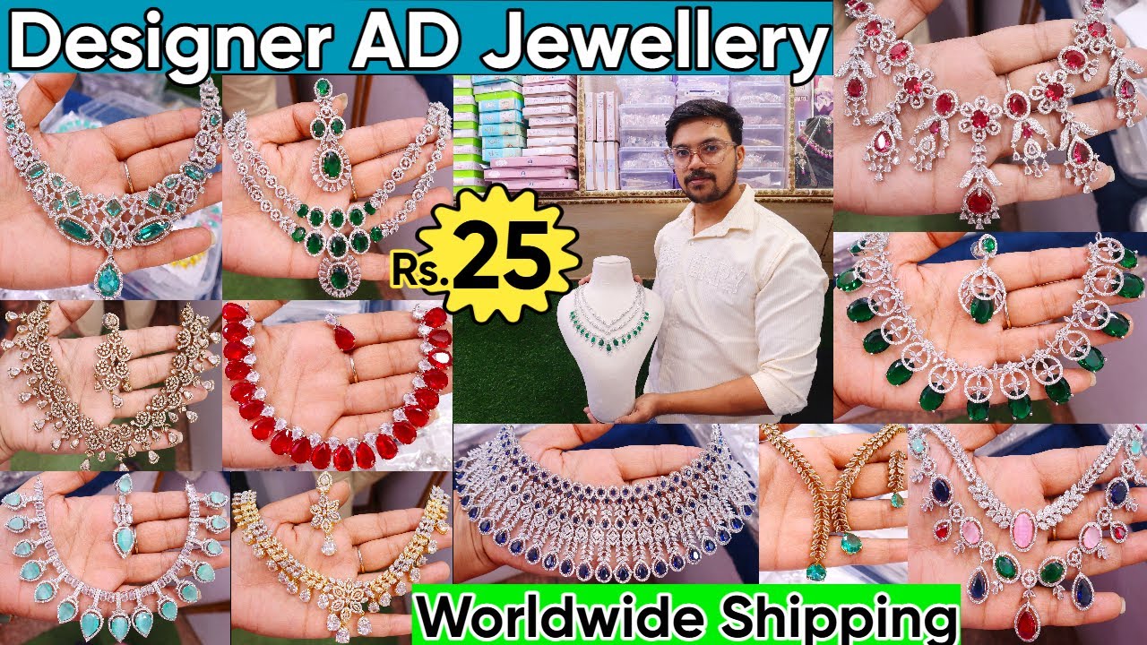 New Designer AD Jewellery Collection 2025 | Premium Budget Friendly Wedding AD Jewellery Necklaces
