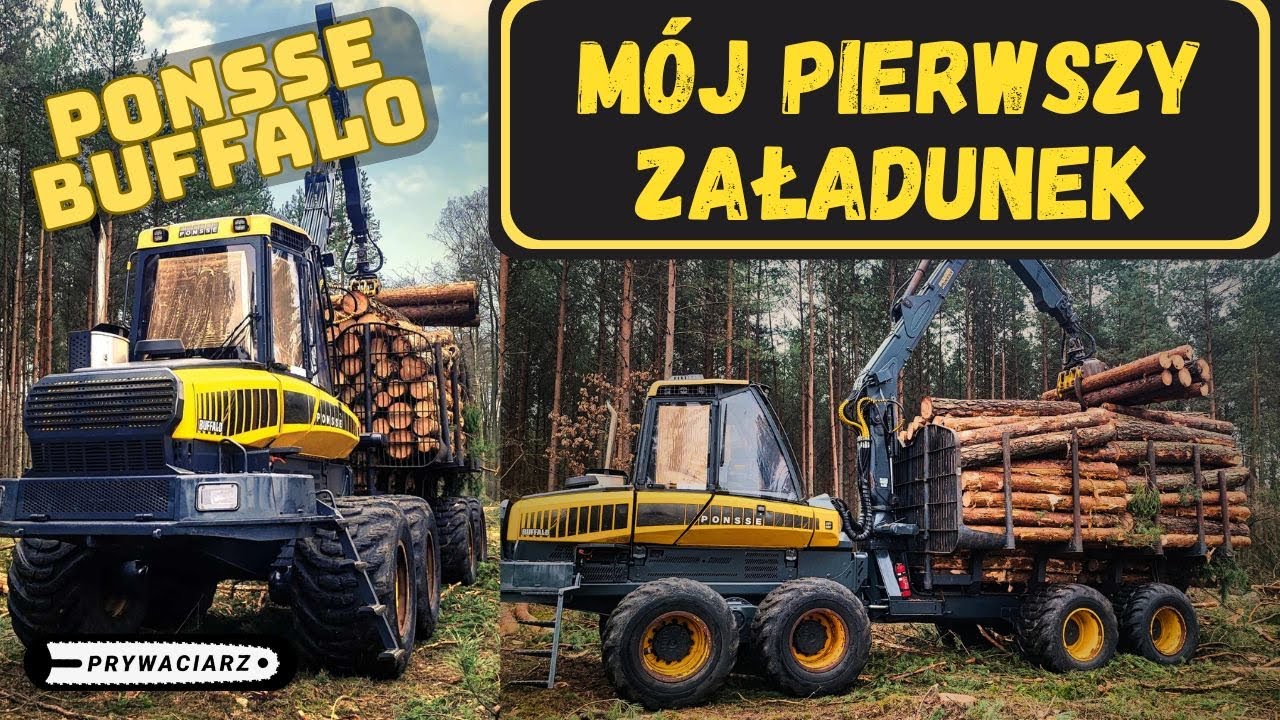 MÓJ PIERWSZY ZAŁADUNEK🌲PONSSE BUFFALO🌲PRACA W LESIE