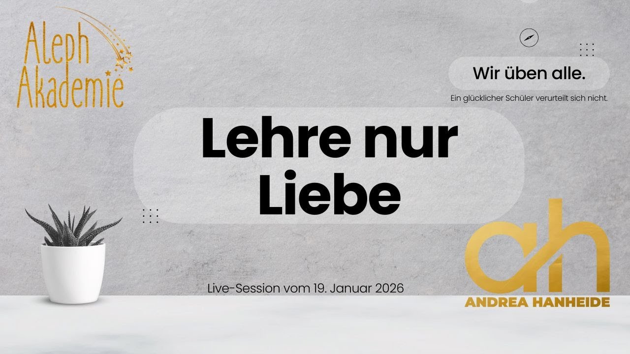 Lehre nur Liebe - EKIW Session auf Aleph mit Andrea Hanheide