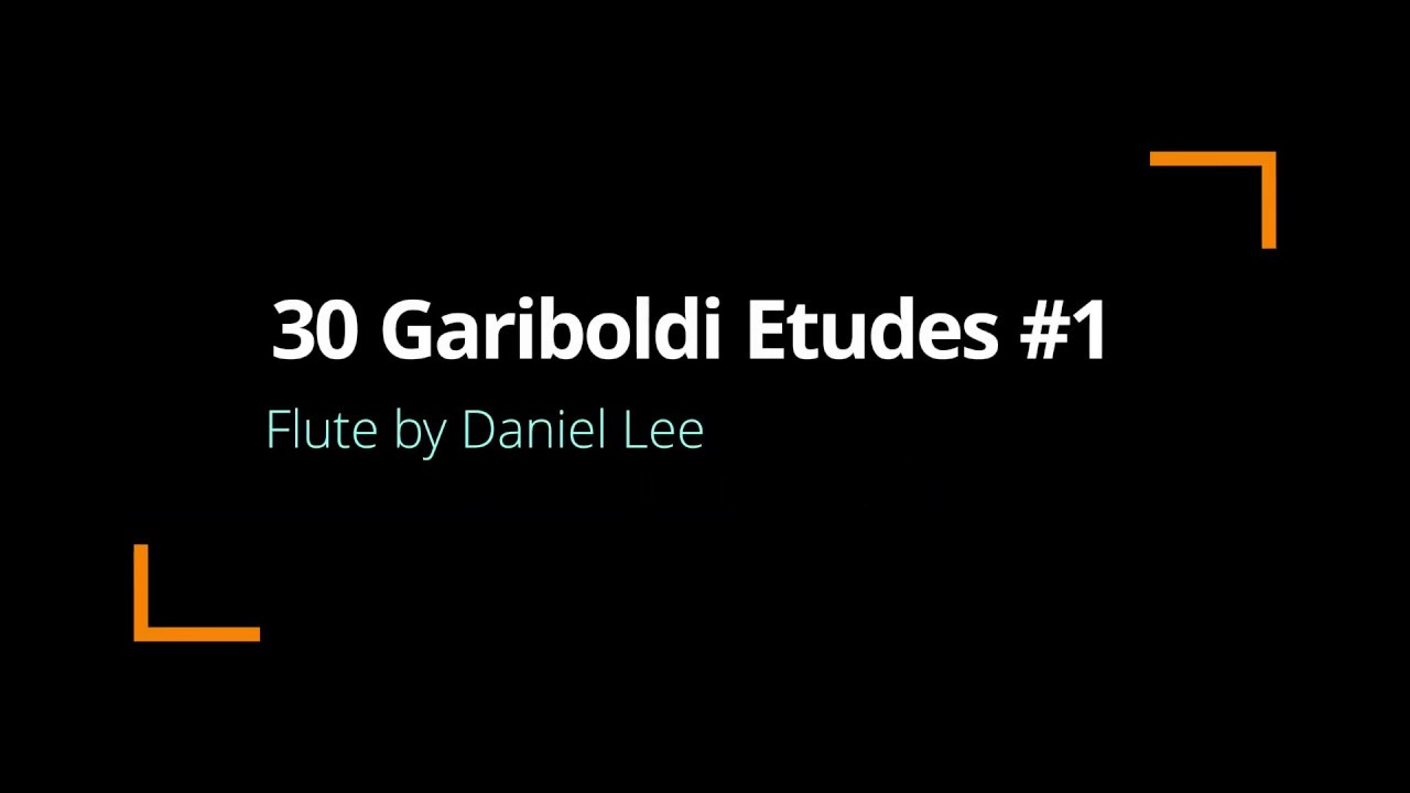 30 easy and progressive studies for flute by Gariboldi #1 - Flute by Daniel Lee