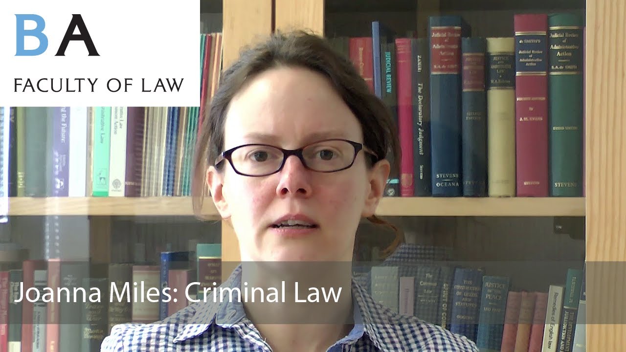 Joanna Miles: Criminal Law