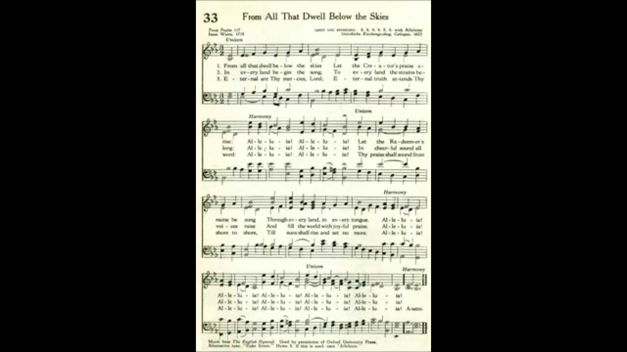 From All That Dwell Below the Skies (Lasst uns erfreuen)