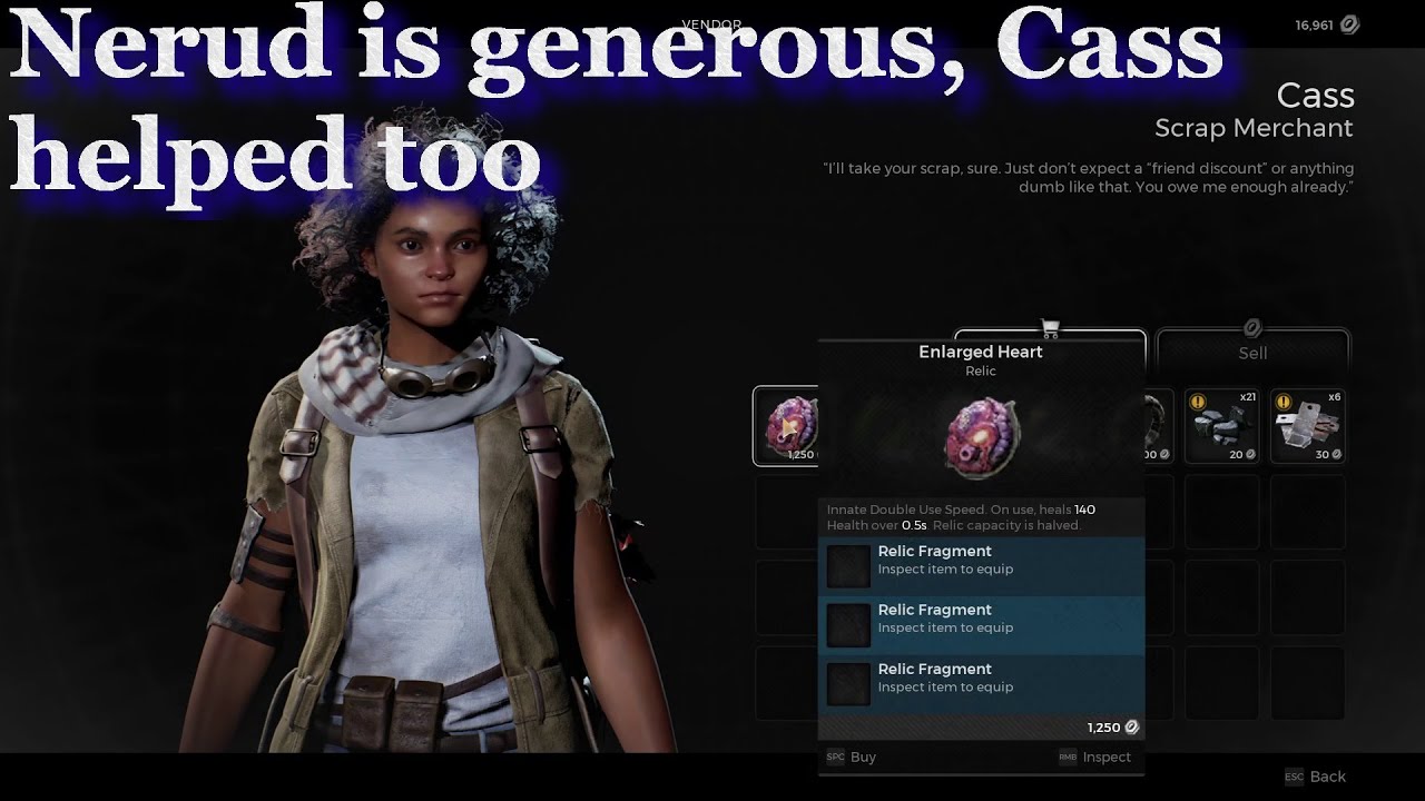 Remnant 2 - Best scrap farm & materials - Navigator Helmet location - How to get Enlarged Heart