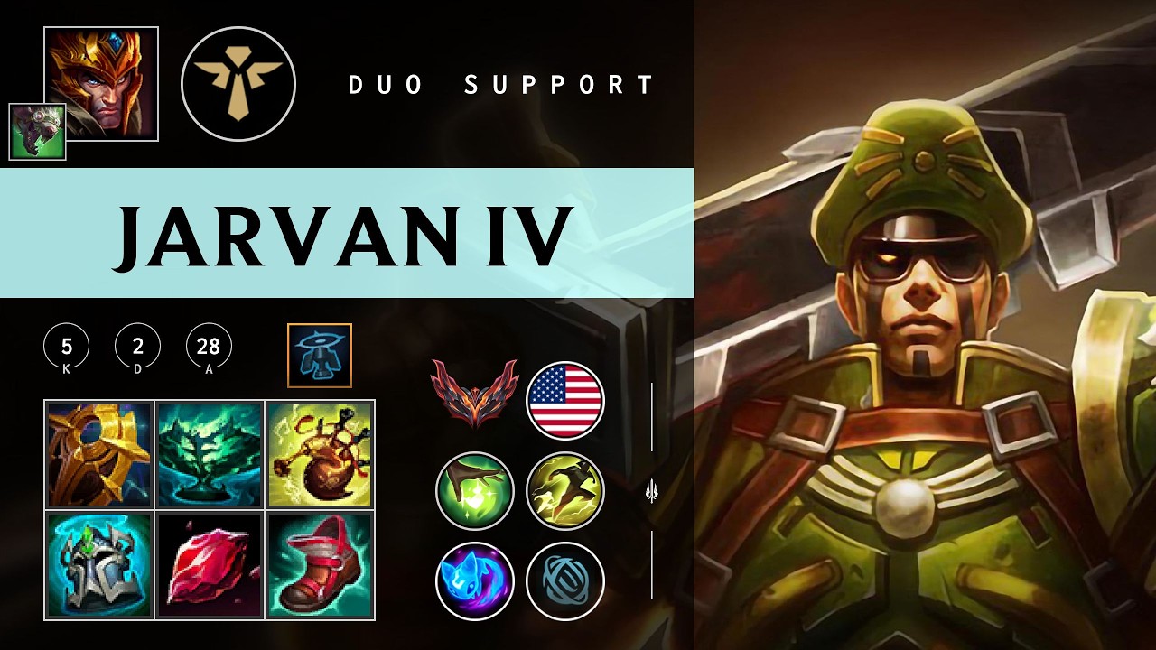 Jarvan IV Support vs Nautilus - NA Grandmaster Patch 26.05