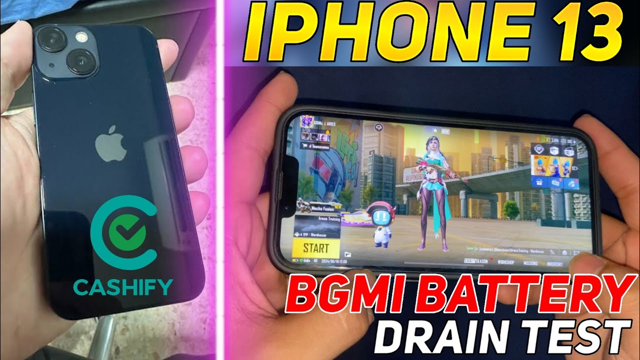 IPHONE 13 REFURBISHED 😭 PUBG BGMI BATTERY DRAIN TEST | IPHONE 13 PUBG BGMI TEST IN 2024 🔥