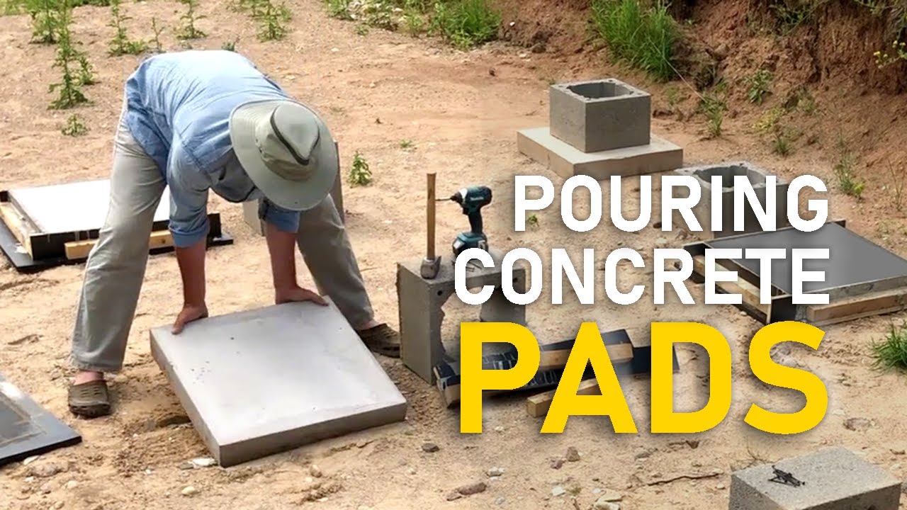 Log Cabin Build - Foundation Piers / Concrete Pouring. PART 2