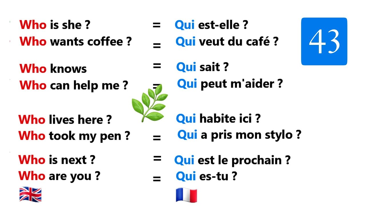 Phrases simples pour apprendre l'anglais facilement |partie 43|✪✪easy sentences to learn french 🌿