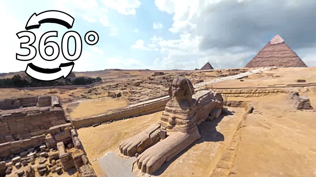 Pyramids and Sphinx Aerial 360 Video VR