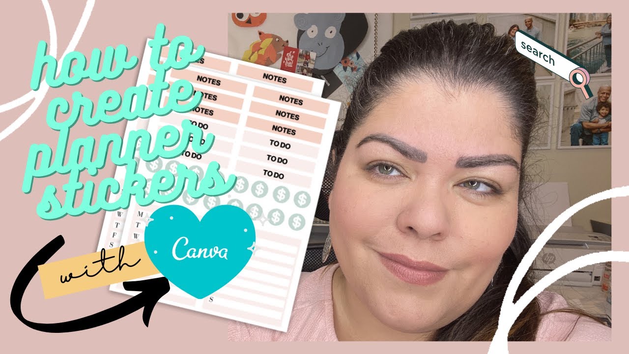 Как создать наклейки для планировщика с помощью Canva | Создание наклеек на Canva | Создание печа...