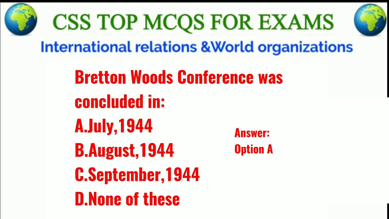 CSS 2021 CURRENT AFFAIRS SOLVED MCQS - PAPER PART 1