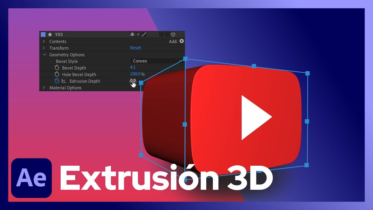 Crear LOGO con Extrusión 3D | After Effects Tutorial