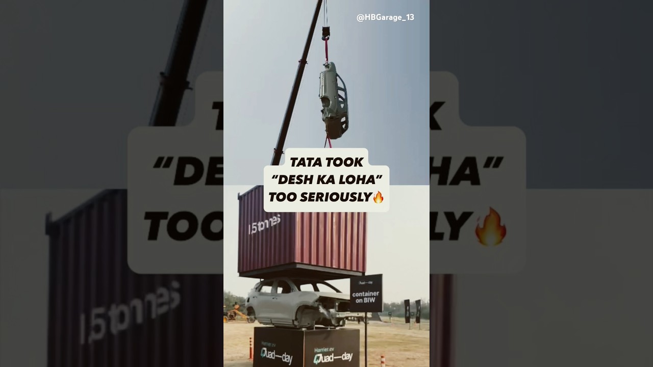 Tata Harrier EV Chassis Holds a 1.5 Ton Container! 😳💥#harrierev #tataharrierev #short #reel #viral