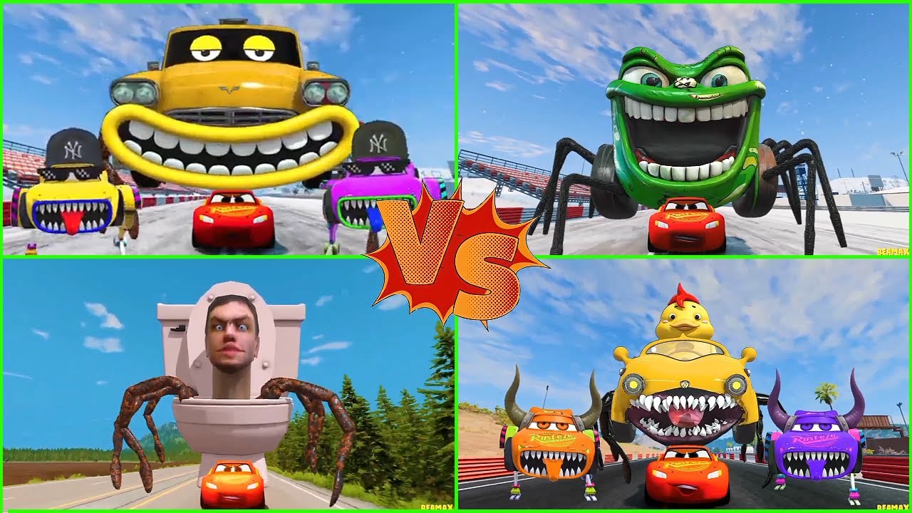 ULTIMATE CAR BATTLE! 🚗🔥 McQueen Eater vs Mega Monster Trucks | GTA 5 FIGHT