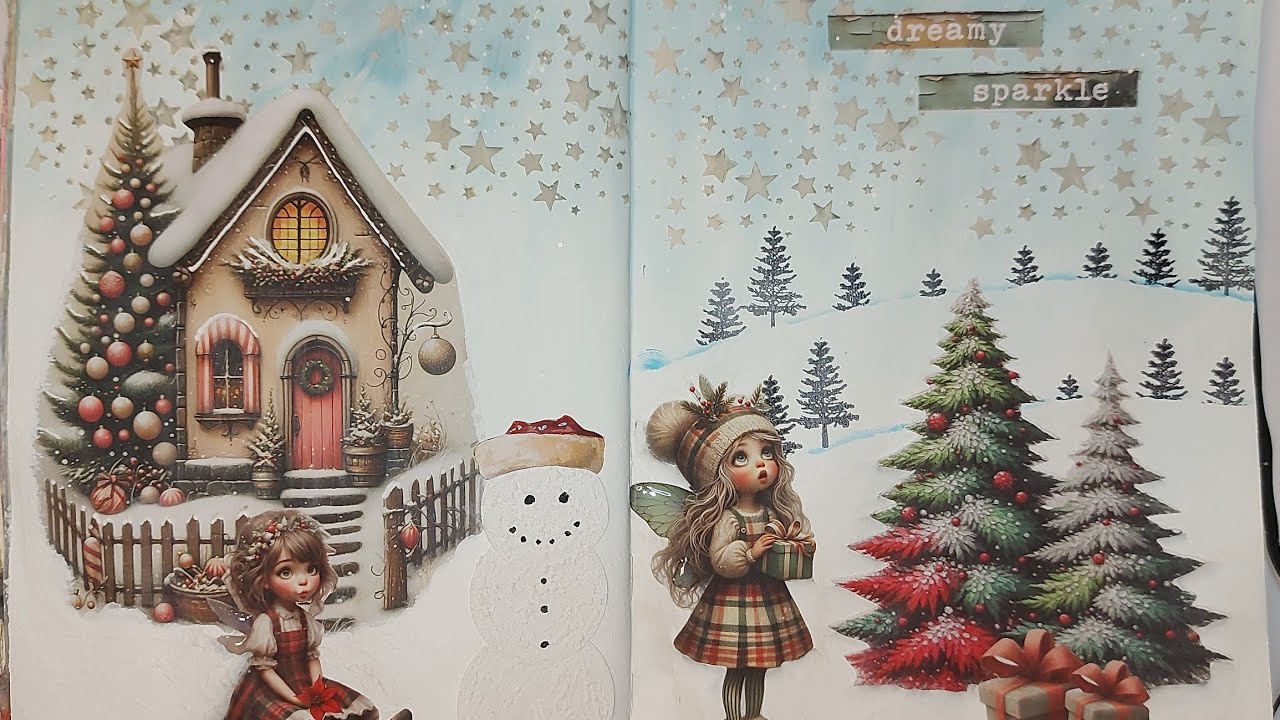 Art Journaling, Christmas Fairies Ephemeras von @MaremiSmallArt