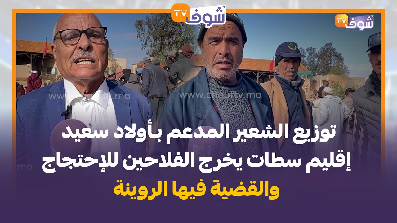 توزيع الشعير المدعم بـأولاد سعيد إقليم سطات يخرج الفلاحين للإحتجاج والقضية فيها الروينة..