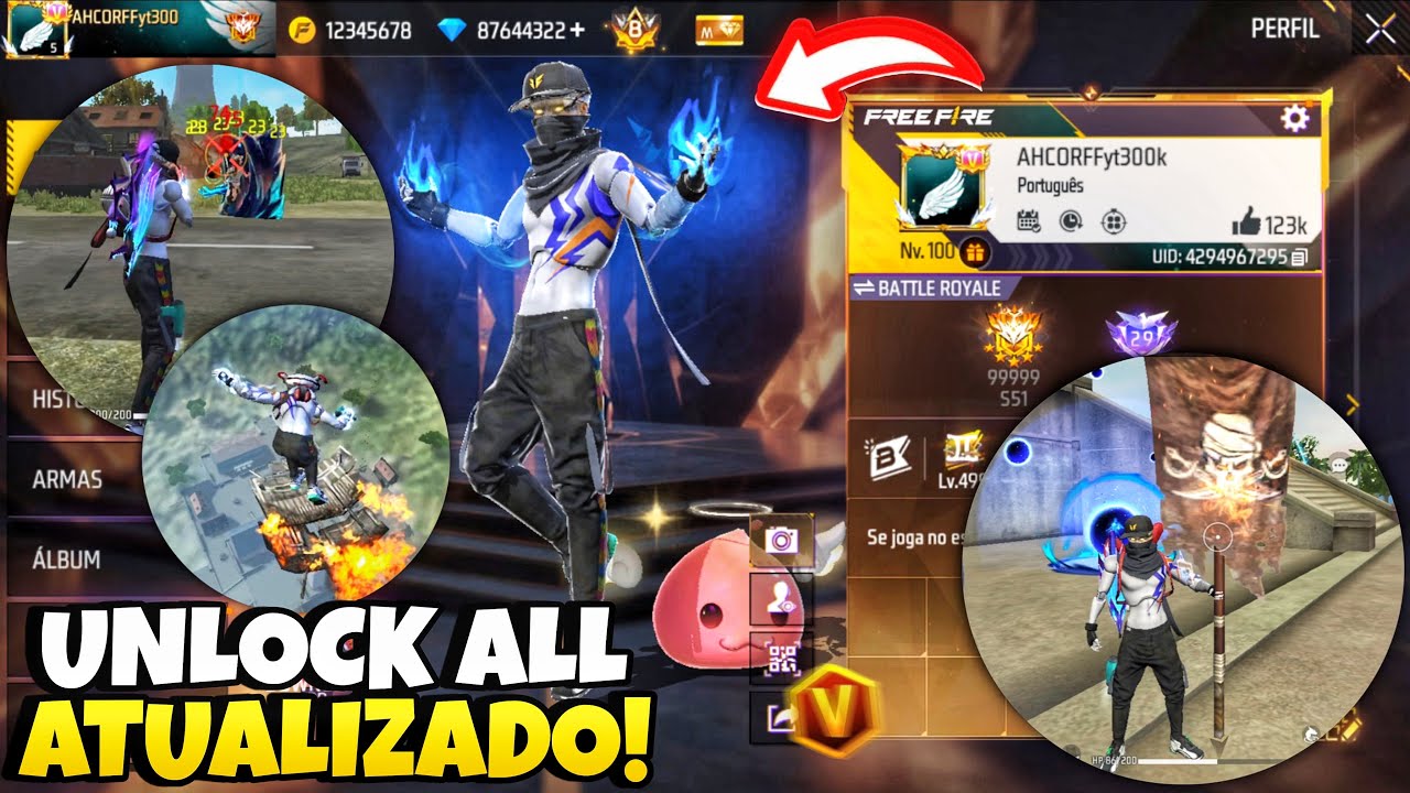 CORRE!! 😱 UNLOCK ALL ATUALIZADO PEGANDO NA PARTIDA e COM PING BAIXO (FUNCIONANDO EM TODOS OS MODOS)