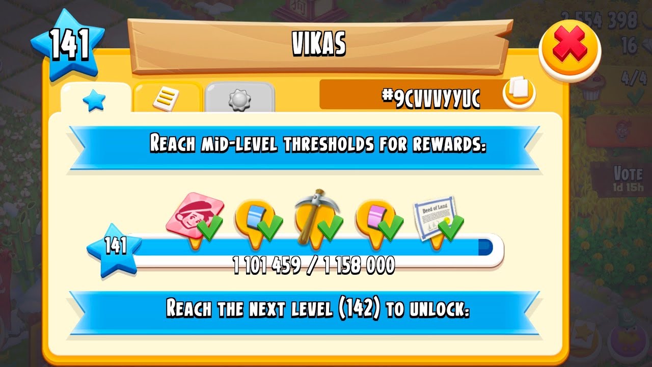 LEVEL 142  HAYDAY VIKAS લાઇવ છે!