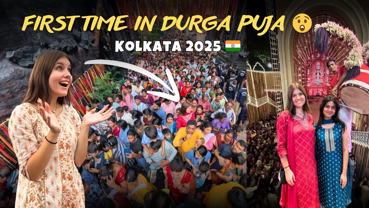 Foreigner Experiences Durga Puja 2025 in Kolkata | Kolkata’s Biggest Festival 🇮🇳✨| The Sunny Days