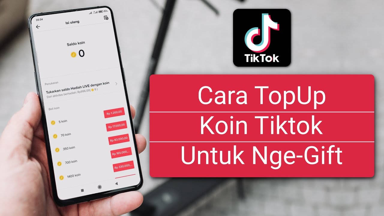 Cara Isi Saldo Koin Tiktok Agar bisa Nge-Gift