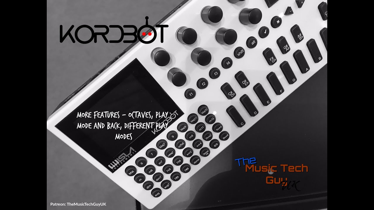 More features of the Kordbot - octaves, play mode and back, different play modes