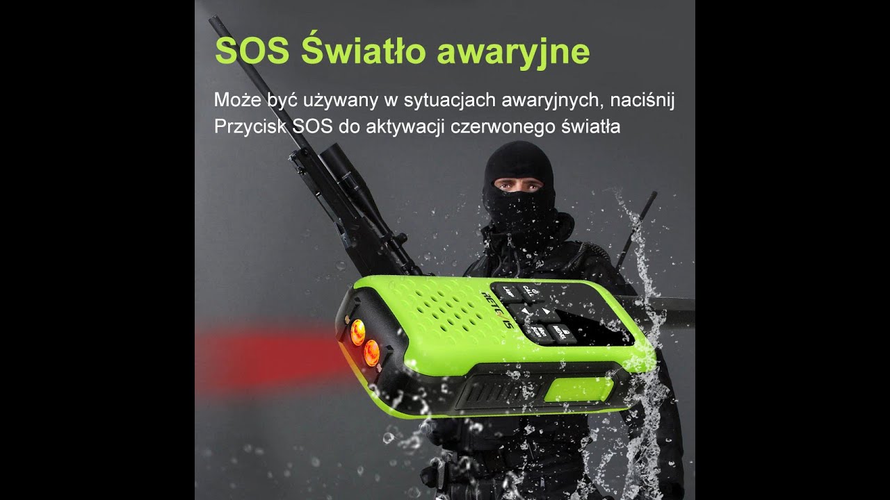 Retevis RT649p - wodoszczelne krótkofalówka SOS LED nie tonąca