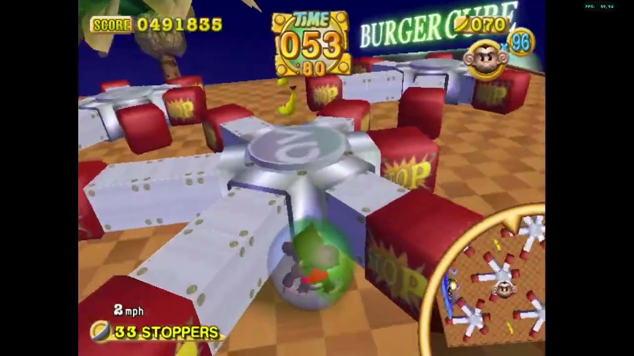 Super Monkey Ball Deluxe in SMB2 - Challenge Mode - Advanced + Extra P1