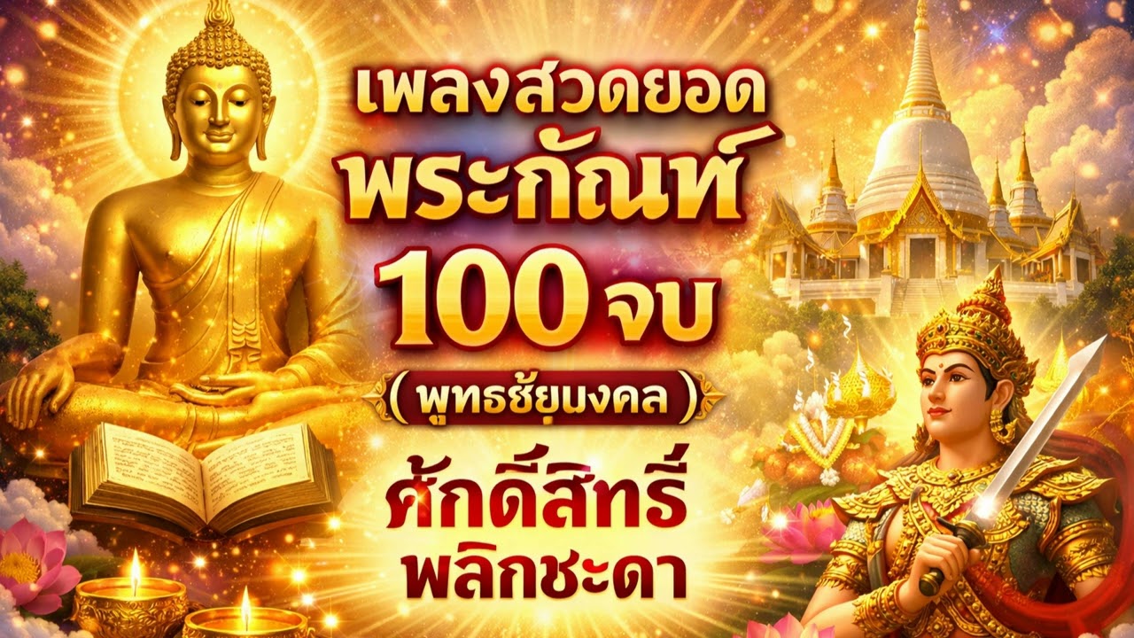เพลงสวดยอดพระกัณฑ์ 100 จบ (พุทธชัยมงคล) ศักดิ์สิทธิ์ หนักแน่น พลิกชะตา #100จบ