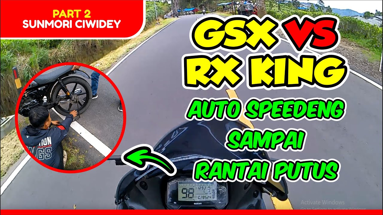 SUNMORI CIWIDEY TERBARU !! GSX R150 FT RX KING AUTO SPEEDING PART 2