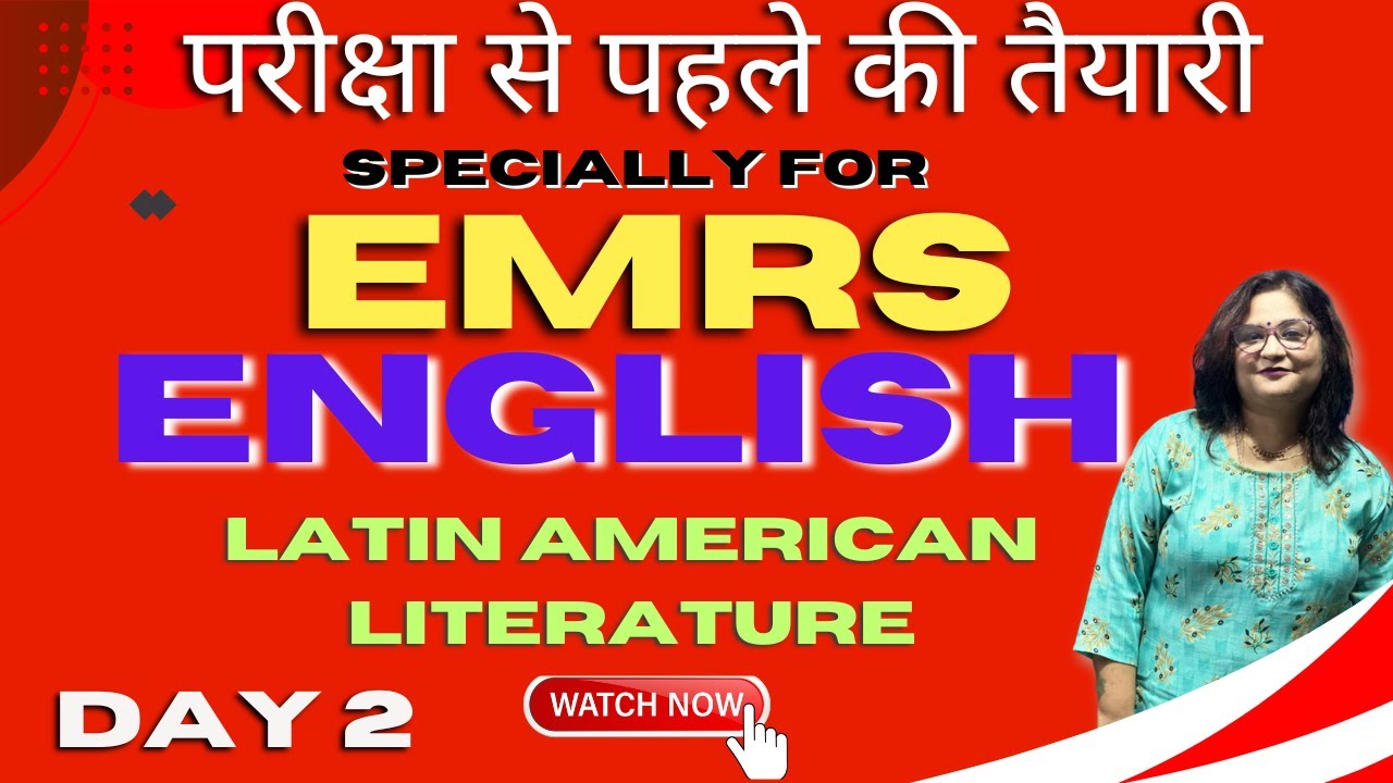 EMRS TGT PGT ENGLISH Preparation Day 2 II Start Preparing for EMRS English II Latin America English